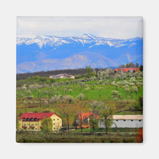 Sibiu mountains landscape magnet (Front)