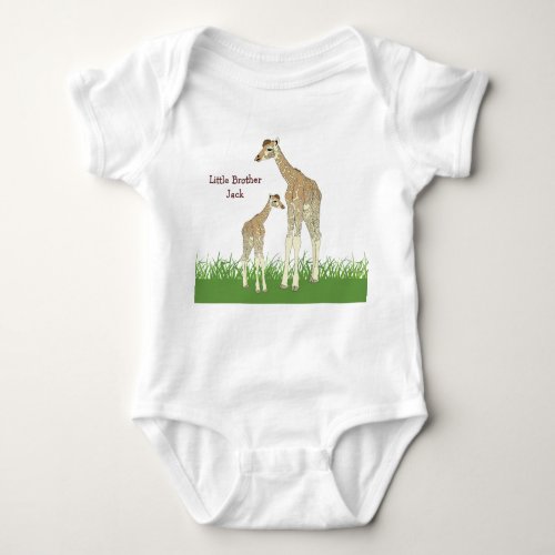 Sibling Giraffes Kids T_Shirt Baby Bodysuit