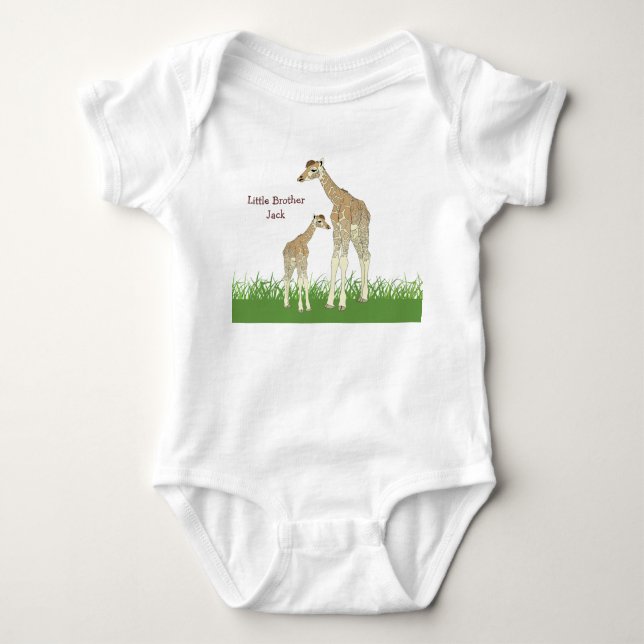 Sibling Giraffes Kid's T-Shirt Baby Bodysuit (Front)