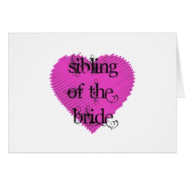 Sibling of the Bride Cards (Front Horizontal)