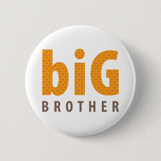 SIBLINGS COLLECTION - big brother {orange} Pinback Button
