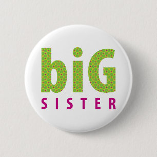 SIBLINGS COLLECTION - big sister {lime} Button