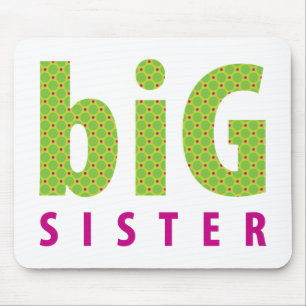 SIBLINGS COLLECTION - big sister {lime} Mouse Pad
