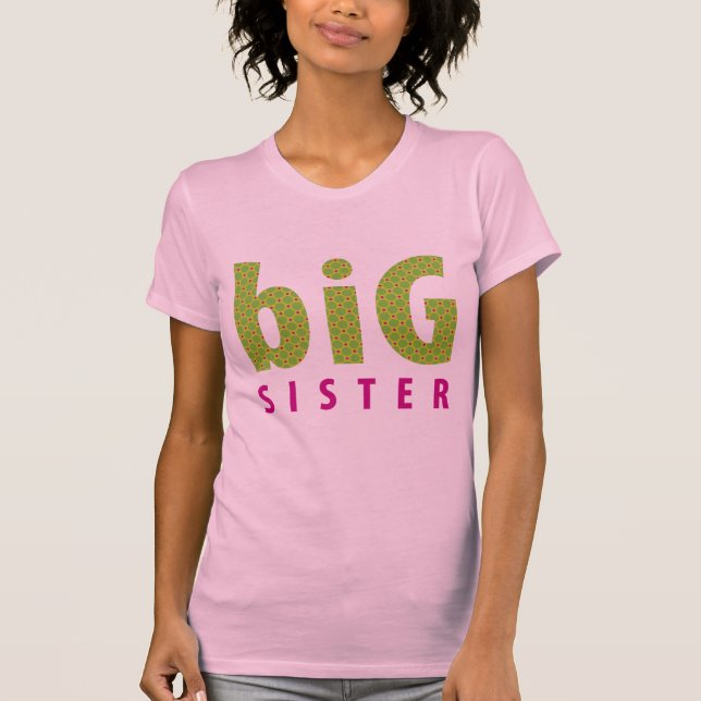 SIBLINGS COLLECTION - big sister {lime} T-Shirt (Front)