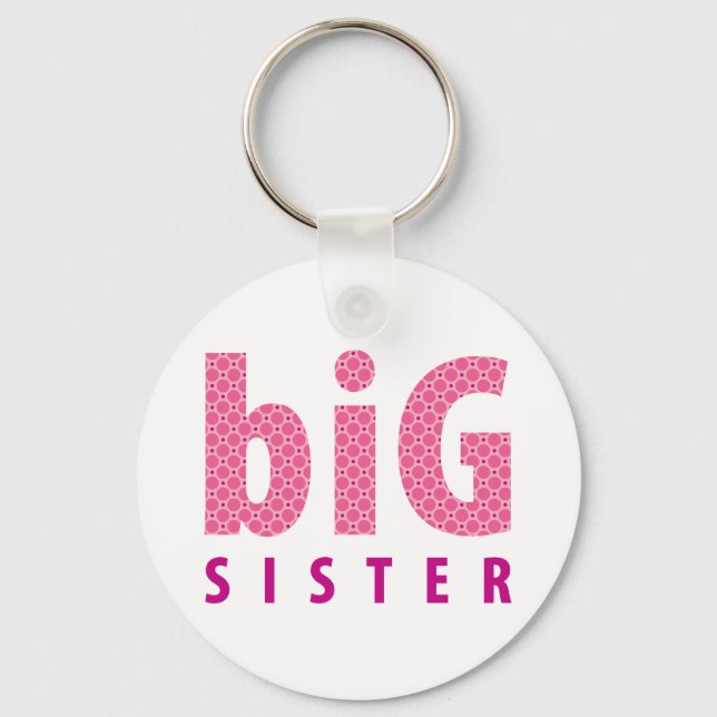 SIBLINGS COLLECTION - big sister {pink} Keychain (Front)