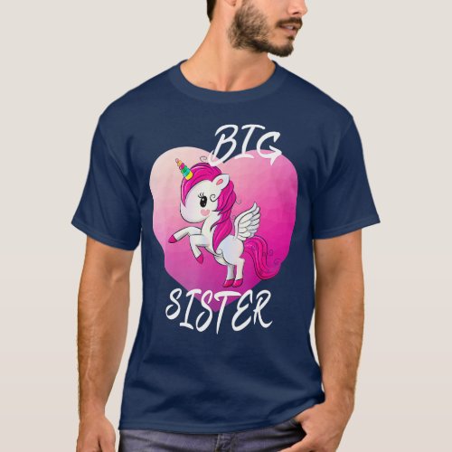 Siblings day  Big Sister Unicorn For Girls Gift  1 T_Shirt
