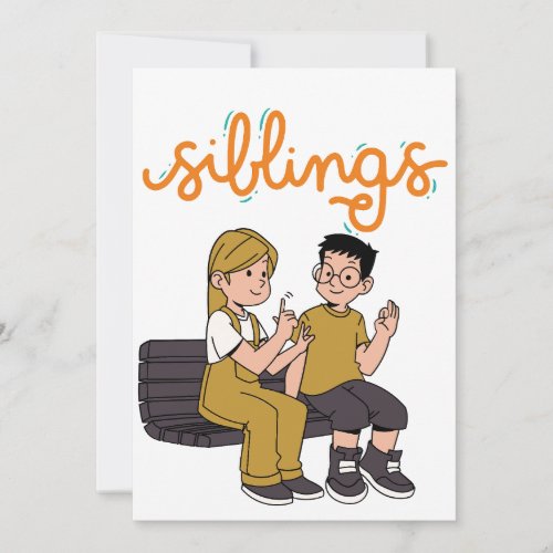 Siblings Day Signing_ Customize  Holiday Card