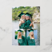 Siblings Double Graduation Foil Invitation (Standing Front)