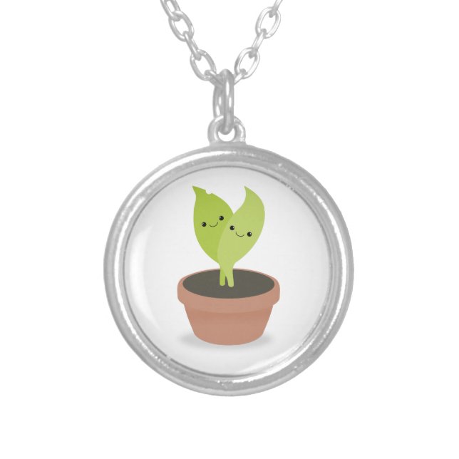 Siblings Silver Plated Necklace (Front)