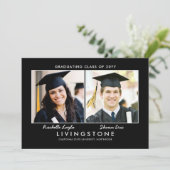 Siblings Two Photo Graduation Announcement (Standing Front)