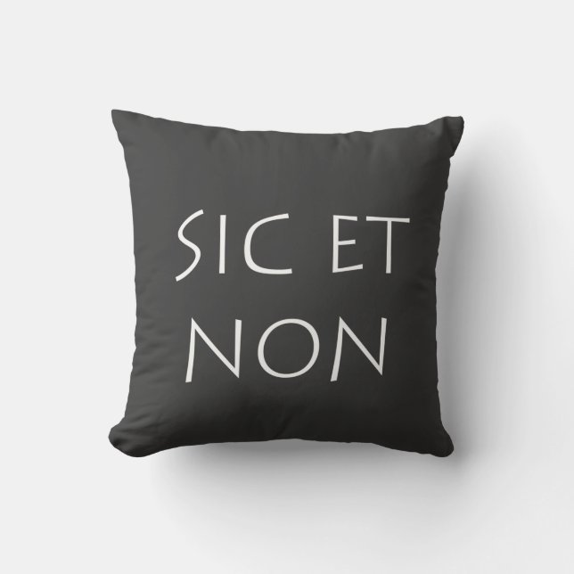 sic et non throw pillow (Front)