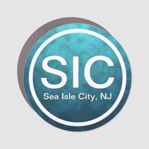 SIC NJ Sea Isle City New Jersey Beach Tag  Car Magnet