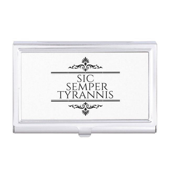 Sic Semper Tyrannis Business Card Case (Front)