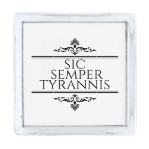 Sic Semper Tyrannis Silver Finish Lapel Pin