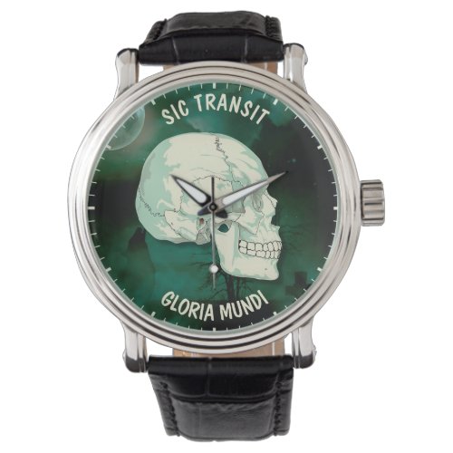 Sic Transit Gloria Mundi Vintage Turquoise Skull Watch