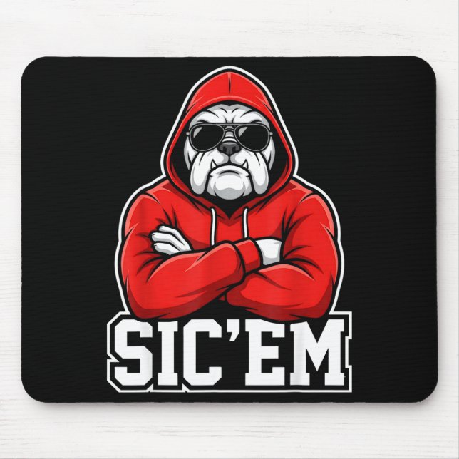 Sic'em Bulldogs Graphic Men Women Kid Boy Girl  Mouse Pad (Front)