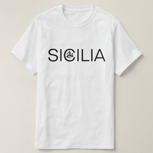 Sicilia and Trinacria T-Shirt (Design Front)