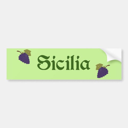 Sicilia Bumper Sticker _ Sicilian Heritage