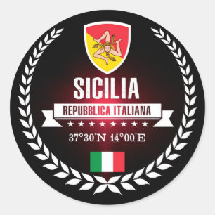 Sicilia Classic Round Sticker