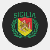 Sicilian Crest Vinyl Sticker – 100mm – Sicilia Italy Italian Decal