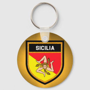Sicilia Flag Keychain