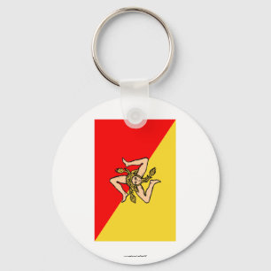 Sicilia flag keychain