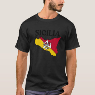 Sicilia Flag Sicily Palermo Italy 10 T-Shirt