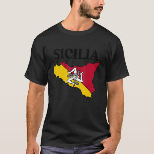 Sicilia Flag Sicily Palermo Italy 11 T-Shirt
