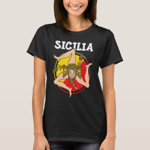 Sicilia Flag Sicily Palermo Italy 1 T-Shirt