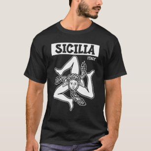 Sicilia Flag Sicily Palermo Italy 2 T-Shirt