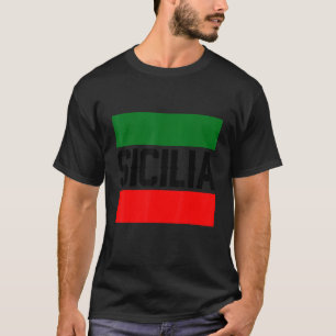 Sicilia Flag Sicily Palermo Italy 37 T-Shirt