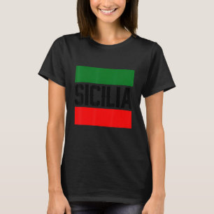 Sicilia Flag Sicily Palermo Italy 37 T-Shirt