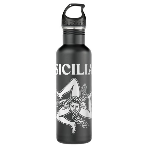 Sicilia Flag Sicily Palermo Italy Stainless Steel Water Bottle