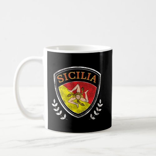 Sicilia Italia Flag Vintage Sicilian Sicily Italy  Coffee Mug