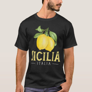Sicilia Italia Italian Lemons Proud Sicilian retro T-Shirt