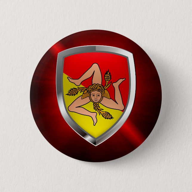 Sicilia Mettalic Emblem Button (Front)