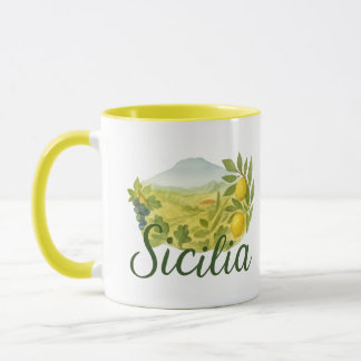 Sicilia Mt.Etna Design Mug
