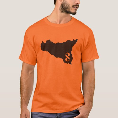 Sicilia orange and black T_Shirt