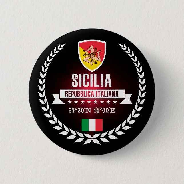 Sicilia Pinback Button (Front)