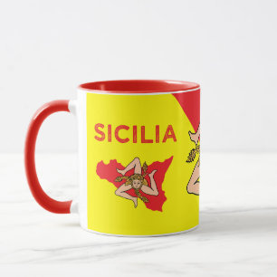 Sicilia Sicilian flag of Sicily Trinacria  Mug