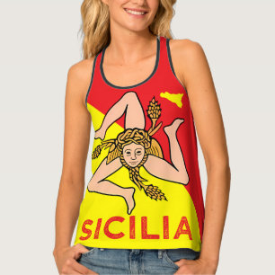 Sicilia Sicilian Flag of Sicily Trinacria Tank Top