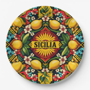 Sicilia Sicilian Paper Plate