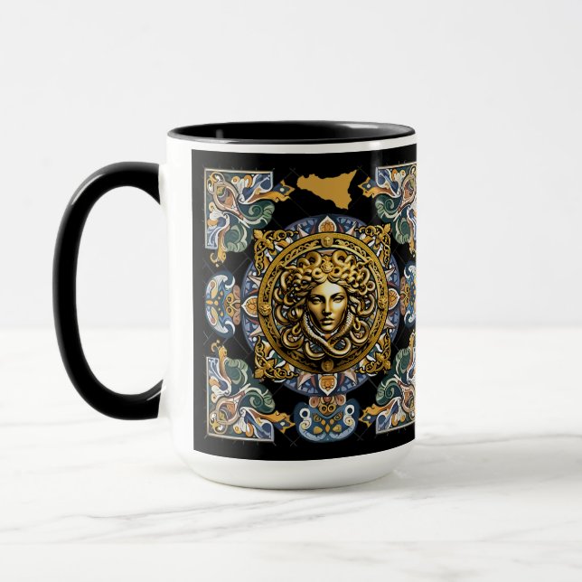 Sicilia Sicilian Pattern Mug (Left)