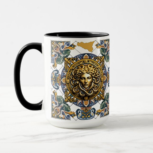 Sicilia Sicilian Pattern Mug (Left)
