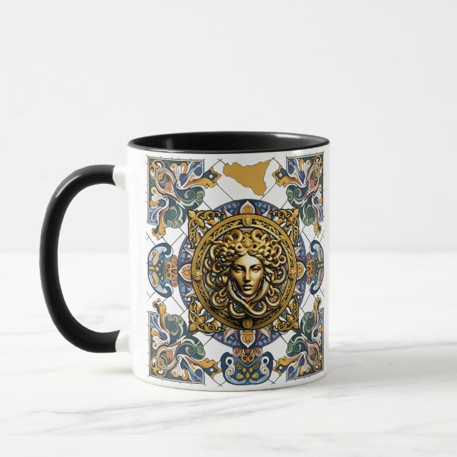 Sicilia Sicilian Pattern  Mug (Left)