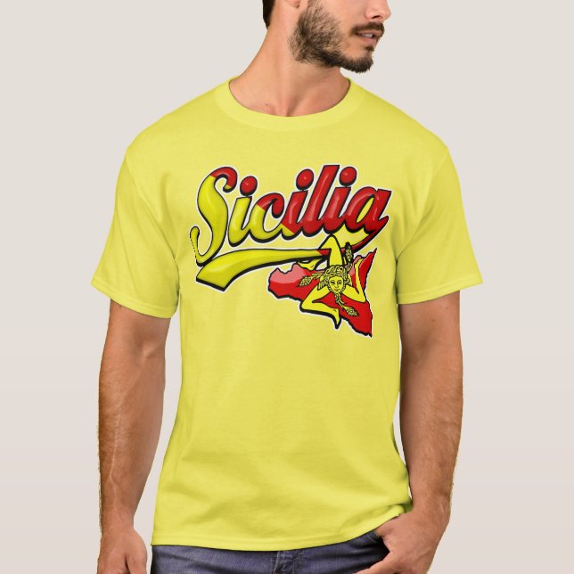Sicilia Sicilian Trinacria  T-Shirt (Front)