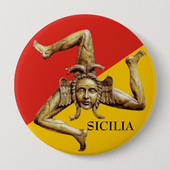 Sicilia (Sicily)  Button (Front)