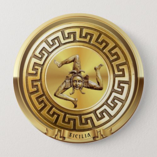 Sicilia Sicily Golden Pin Button