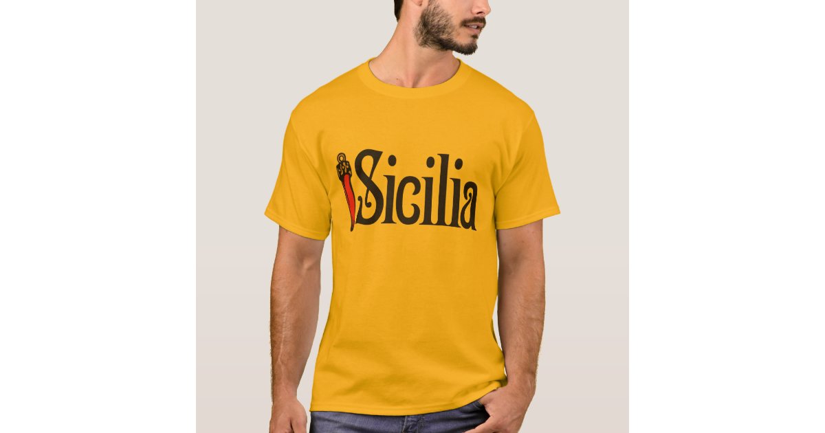  MESSINA: Sicilia Flag and Trinacria Shield Design - Sicily Long  Sleeve T-Shirt : Clothing, Shoes & Jewelry