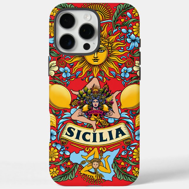 Sicilia Trinacria iPhone 16 Pro Max case  (Back)